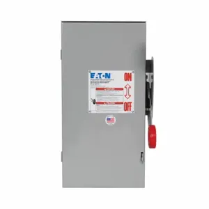 EATON DCG3061URM Heavy-Duty Dc Disconnect, For Grounded Pv Systems, 30A, Painted Galvanized Steel, Non-Fusible | BJ2EUD