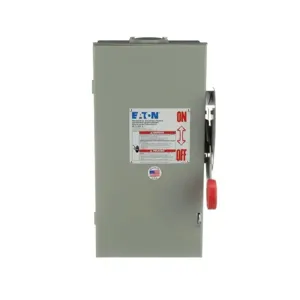 EATON DCG3062UPM Heavy-Duty Dc Disconnect, For Grounded Pv Systems, 60A, Painted Steel, Non-Fusible, Grounded | BJ2EUG