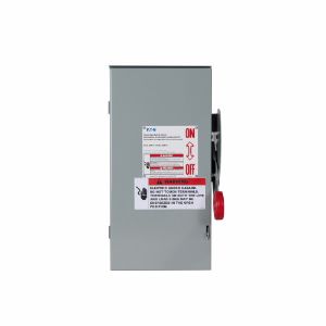 EATON DH162URKN Dc Disconnect, Single-Throw, 60 A, Nema 3R, Painted Galvanized Steel, Class R Fuses | BJ2GHB