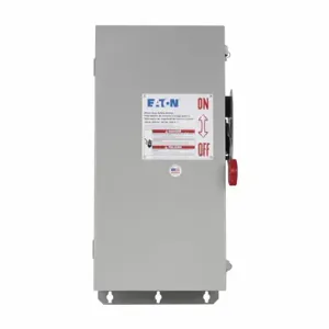 EATON DH163UDKN Dc Disconnect, Single-Throw, 100 A, Nema 12, Painted Galvanized Steel, Class R Fuses | BJ2GHD