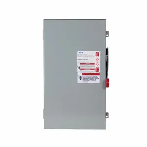 EATON DH164NDK Dc Disconnect, 200 A, Nema 3R, Painted Galvanized Steel, Class R, Fusible With Neutral | BJ2GHM