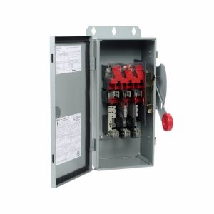 EATON DH321FDK Heavy Duty Single-Throw Fused Safety Switch, 30 A, Nema 12/3R, Painted Galvanized Steel | BJ2HGL