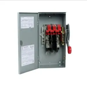 EATON DH221FRK Heavy Duty Single-Throw Fused Safety Switch, Enhanced Visible Blade, 30 A, Nema 3R | BJ2GKG