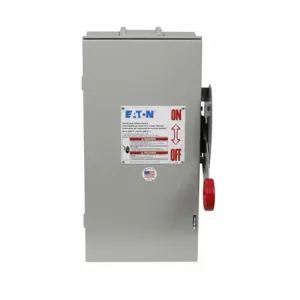 EATON DH222NRK-PM Heavy Duty Single-Throw Fused Safety Switch, 60 A, Painted Galvanized Steel, Nema 3R | BJ2GMA