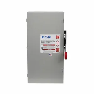 EATON DH263NGK Heavy Duty Single-Throw Fused Safety Switch, 100 A, Nema 1, Painted Steel, Class H | BJ2GXQ