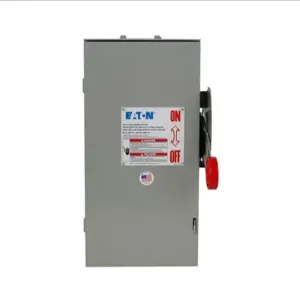 EATON DH321FRKJ Auxiliary Power Switch, 30 A, Nema 3R, Painted Galvanized Steel, Class J | BJ2HGW