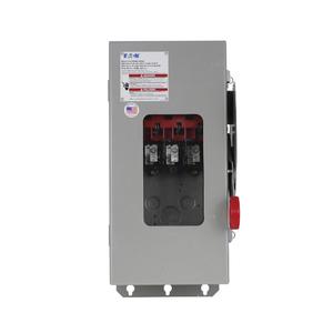 EATON DH361FDKMR Fusible Heavy Duty Safety Switch, 600 VAC, 30 A, 10 hp, 20 hp, TPST Contact, 3 Poles | BJ2HZM