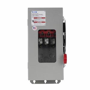 EATON DH361FDKWCB Cube Fusible Low Voltage Heavy Duty Safety Switch With Viewing Window, 600 VAC, 30 A | BJ2HZL