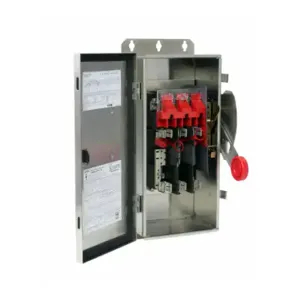 EATON DH361NWKCB Single Heavy Duty Safety Switch, 600 VAC, 30 A, 3 Poles | BJ2JBU