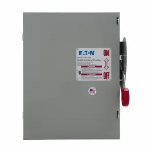 EATON DH461UWK316 Heavy Duty Safety Switch, Single-Throw, 30A, 600V, Four-Pole, Four-Wire, Non-Fusible | BJ2KPK