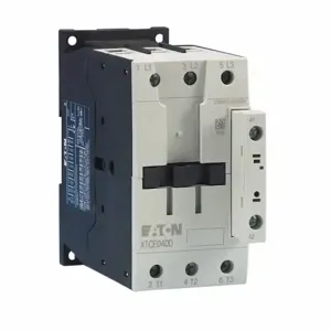 EATON XTCE040D00AD IEC Contactor, 40A, 120 Vdc, 0No-0Nc, 40A, Frame D, 55 Mm, 3, 5, 7.5/ 10, 15, 30 | BH8XPD