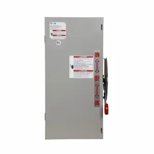 EATON DT363UGK Heavy Duty Double-Throw Non-Fused Safety Switch, 100 A, Nema 1, Painted Steel | BJ2NVC