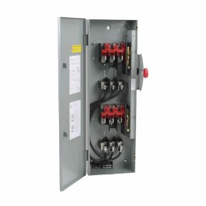 EATON DT363FGK Heavy Duty Double-Throw Safety Switch, 100 A, Nema 1, Painted Steel, Class H Fuses | BJ2NTJ