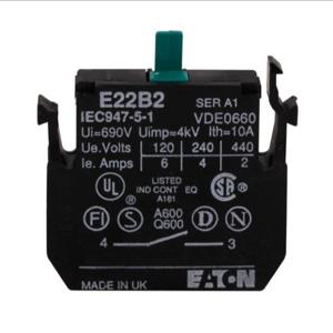 EATON E22B2 E22 Drucktastenkontaktblock, 22.5 mm, nichtmetallisch, robust | BJ2QCU