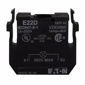 EATON E22D Pushbutton, Light Unit For Illuminated Device, Non-Metallic Heavy-Duty, Inc And escent | BJ2QDX