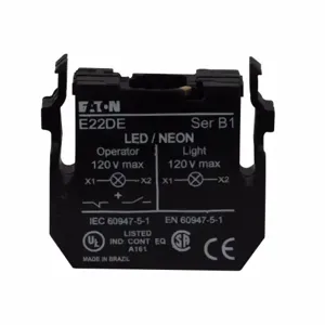 EATON E22DLT120G E22 Pushbutton Light Unit, 22.5 Mm, Non-Metallic Heavy-Duty, 120 Vac, Led, Full Voltage | BJ2QEN