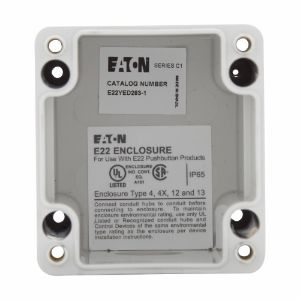 EATON E22YED283-1 Pushbutton, E22, 22.5 Mm, Non-Metallic Heavy-Duty | BJ2QTY