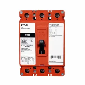 EATON E2FM3150 E2 Mining Complete Molded Case Circuit Breaker, F-Frame, E2Fm, Complete Breaker | BJ2TBX