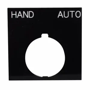 EATON E34LP42S E34 Pushbutton Legend Plate, E34, Square 2-Position Legend Plate, Plastic, Silver | BJ2XUL