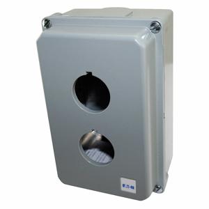 EATON E34N2-GR1 Pushbutton Enclosure, Aluminum, 1 Columns, 2 Holes, 3/4 Inch Conduit Size | CJ3CHR 31HL35