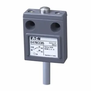 EATON E47BCC05 E47 Limit Switch, E47, Pin Plunger, Cable, 9.8 Ft, 5A At 250 Vac, 4A At 30 Vdc, Pvc | BJ2YYJ