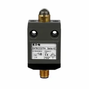 EATON E47BCC07P4 E47Bcc Compact Pre-Wired Limit Switch, Roller Plunger, Die Cast Aluminum Enclosure | BJ2YYE