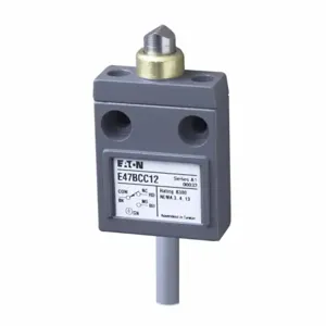 EATON E47BCC12 E47Bcc Compact Pre-Wired Limit Switch, Sealed Cross Roller Plunger | BJ2YZF