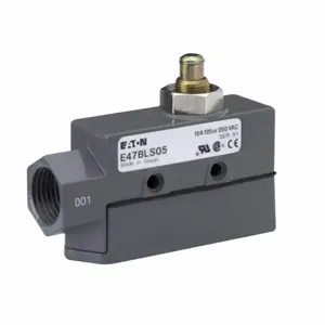 EATON E47BLS05 Enclosed Precision Limit Switch, E47, Plunger Actuator, Screw Terminals, 15A At 250 Vac | BJ2YZV