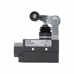 EATON E47BLS33D Enclosed Precision Limit Switch, E47, Booted Roller Lever, Screw Terminals | BJ2ZAA