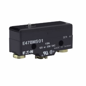 EATON E47BMS01 Precision Limit Switch, E47, Pin Plunger, Screw Terminals, 15A At 250 Vac, 6A At 30 Vdc | BJ2ZBK