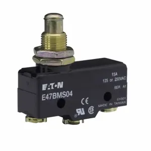 EATON E47BMS04 Precision Limit Switch, E47, Extended Straight Plunger, Screw Terminals, 15A At 250 Vac | BJ2ZBB