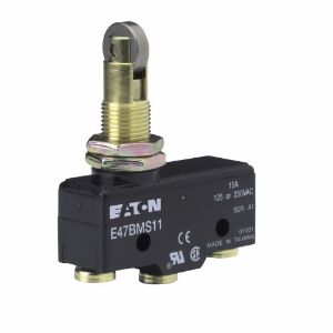EATON E47BMS11 Precision Limit Switch, E47, Cross Roller Plunger, Screw Terminals, 15A At 250 Vac | BJ2ZBH