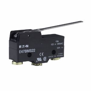 EATON E47BMS22 Precision Limit Switch, E47, Straight Lever, Screw Terminals, 15A At 250 Vac | BJ2ZBQ