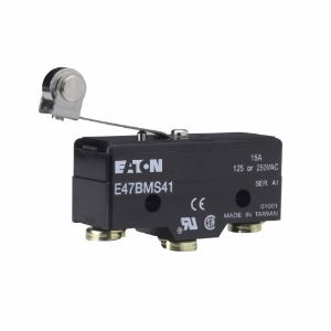 EATON E47BMS41 Precision Limit Switch, E47, Reversed Roller Lever, Screw Terminals, 15A At 250 Vac | BJ2ZCF