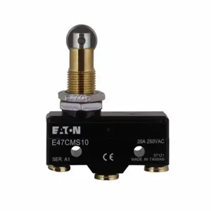 EATON E47CMS10 Precision Limit Switch, E47, Roller Plunger, Screw Terminals, 20A At 250 Vac | BJ2ZCW