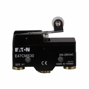 EATON E47CMS30 Precision Limit Switch, E47, Roller Lever, Screw Terminals, 20A At 250 Vac, 6A At 30 Vdc | BJ2ZDM