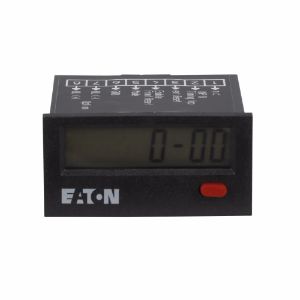 EATON E5-224-C0448 Electronic Timer, Hours/Minutes, High Voltage, 8 Digit, 24 X 48 Mm, 1/32 Din Rail, Lcd | BJ3BDH