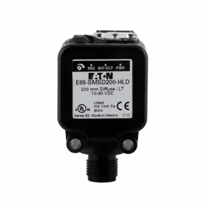 EATON E65-SMSD200-HLD Photoelectric Sensor, E65, Diffuse Reflective, Forward Viewing, Power | BJ3EGD 2XDR8