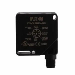 EATON E76-CLRMKN-M12 Contained Metal Body Photoelectric Sensor, Photoelectric, Right Angle | BJ3ENQ