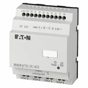 EATON EASY-E4-UC-12RCX1 Extension Module, 12/24V DC/24V AC, 8 AA, 4 Digital or Analog/4 Digital Inputs | CJ2DHZ 55PK38