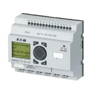 EATON EASY719-DC-RC Easy Programmable Relay, 700, 24 Vdc, 12 Digital Inputs, 6 Relay Outputs | BJ3EVK