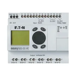 EATON EASY820-DC-RC Easy Programmable Relay, 800, 24 Vdc, 12 Digital Inputs, 6 Relay, 1 Analog Outputs | BJ3EWK