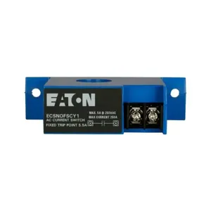 EATON ECSNOFSCY1 Currentwatch Ecs Top Terminal Current Switch, Fixed 5.5A Setpoint, Led Indicator | BJ3VVL