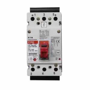 EATON EGH3125AFGV G Molded Case Circuit Breaker, Eg-Frame, Eg, Adjustable Thermal | BH9BFC