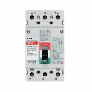 EATON EGS3125FFGH31 G Molded Case Circuit Breaker, Eg-Frame, Eg, Fixed Thermal, Fixed Magnetic Trip | BH9CEJ