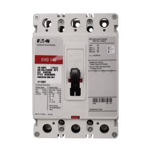 EATON EHD3100-GR1 Molded Case Circuit Breaker, 240/480 VAC/250 VDC, 100 A, 10/14/18 kA Interrupt | BH9DGN
