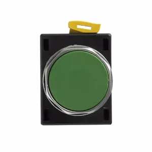 EATON EM22P3 Non-Illuminated Pushbutton Operator, 22.5 mm, Green | BH9DVW