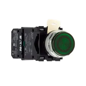 EATON EM22T3 Pushbutton, 22.5 Mm, Metallic, Nema 3, 3R, 4, 4X, 12, 9, Illuminated | BH9DVR