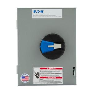 EATON ER53016UG Enclosed Rotary Disconnect Switch, 16A, Nema 1, Painted Steel, Max Hp:3, 5, 10 | BH9FFJ
