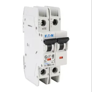 EATON FAZ-B63-2-NA Miniature Circuit Breaker, Current-Limiting, 63A, 240 VAC/ 96 VDC, 2-Pole, B Curve | CV6NFJ